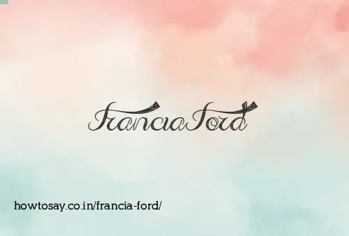 Francia Ford