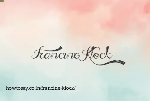 Francine Klock