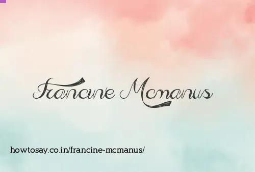 Francine Mcmanus
