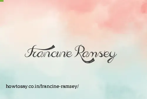Francine Ramsey