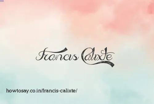 Francis Calixte