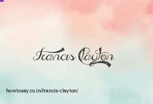 Francis Clayton