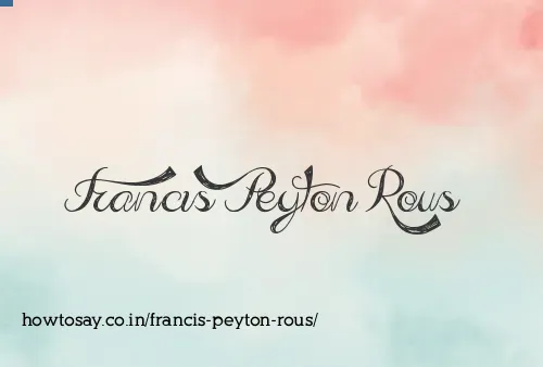 Francis Peyton Rous
