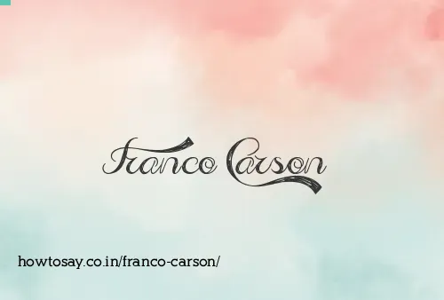 Franco Carson