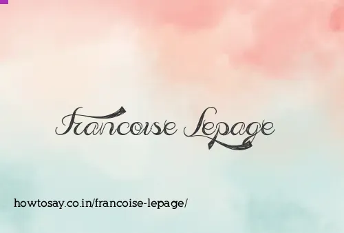 Francoise Lepage