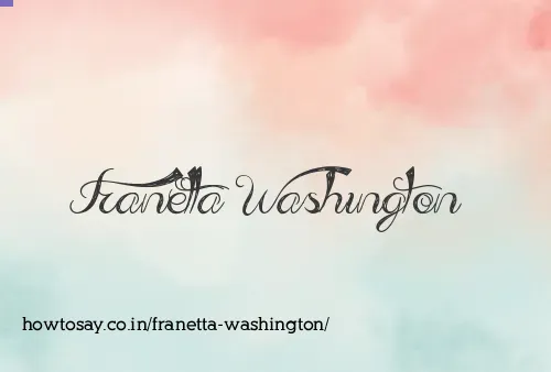 Franetta Washington