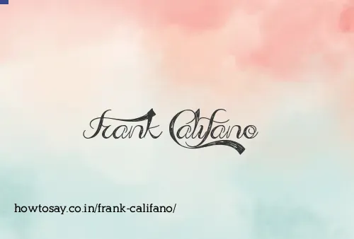 Frank Califano