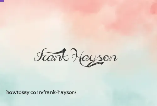 Frank Hayson