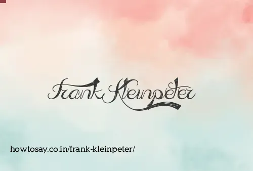 Frank Kleinpeter