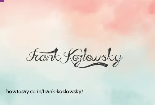 Frank Kozlowsky