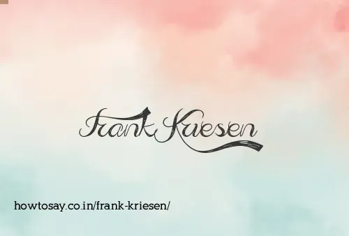 Frank Kriesen
