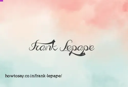 Frank Lepape