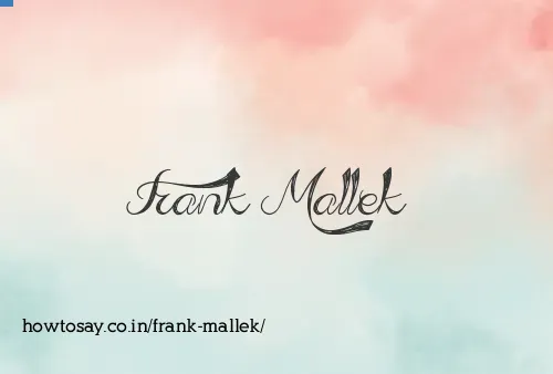 Frank Mallek
