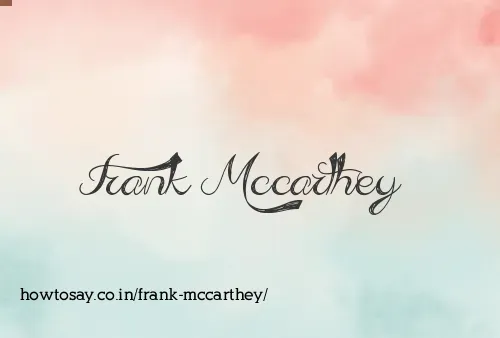 Frank Mccarthey
