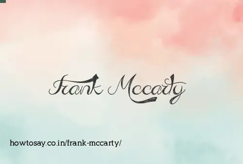 Frank Mccarty