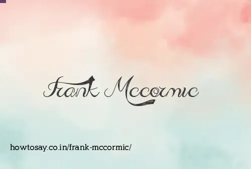 Frank Mccormic