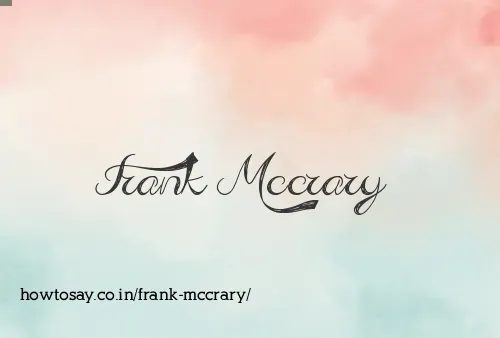 Frank Mccrary