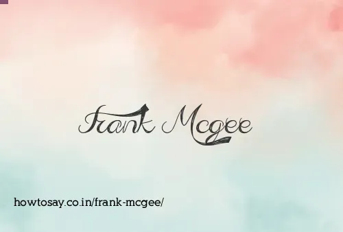 Frank Mcgee