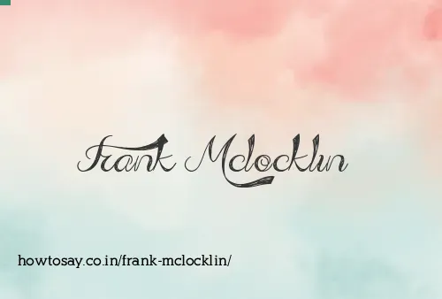Frank Mclocklin