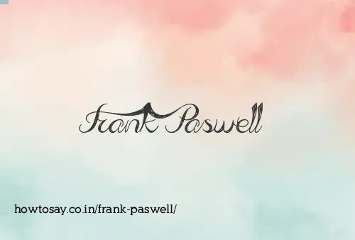 Frank Paswell