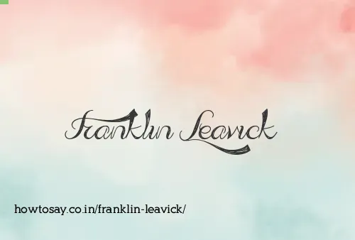 Franklin Leavick