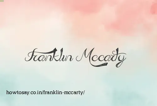 Franklin Mccarty