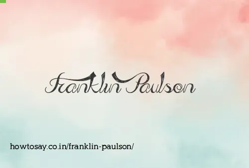 Franklin Paulson
