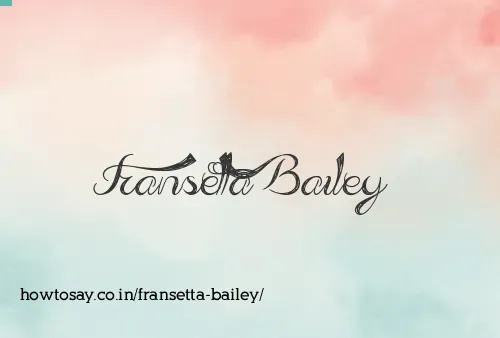 Fransetta Bailey