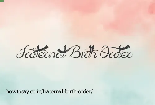 Fraternal Birth Order