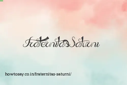 Fraternitas Saturni