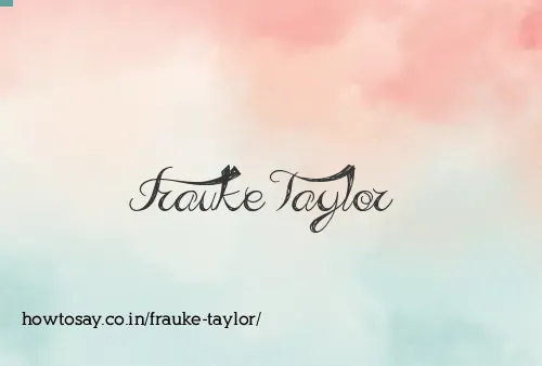 Frauke Taylor