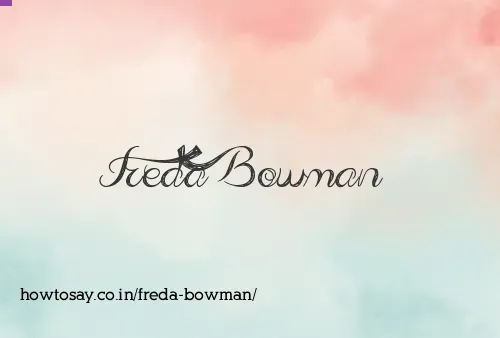 Freda Bowman