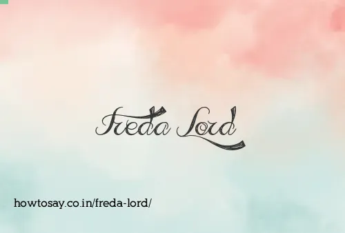 Freda Lord