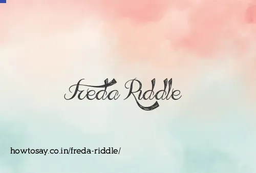 Freda Riddle