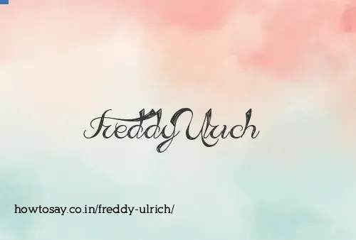 Freddy Ulrich