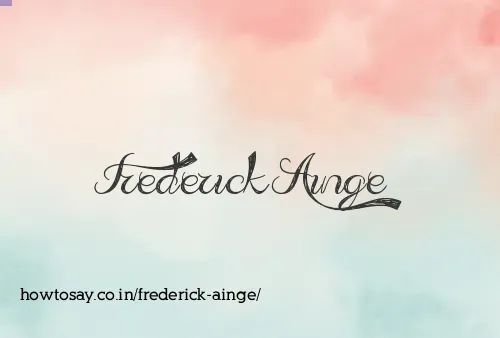 Frederick Ainge
