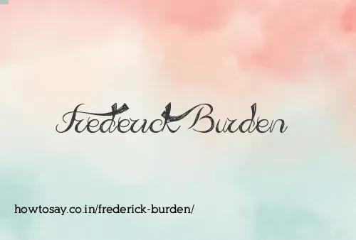 Frederick Burden