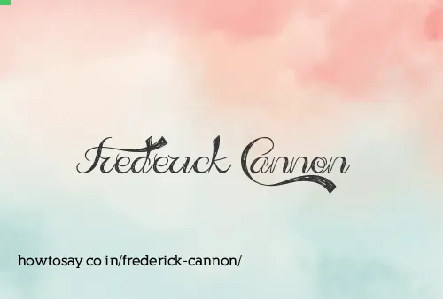 Frederick Cannon