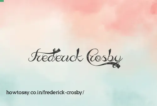 Frederick Crosby