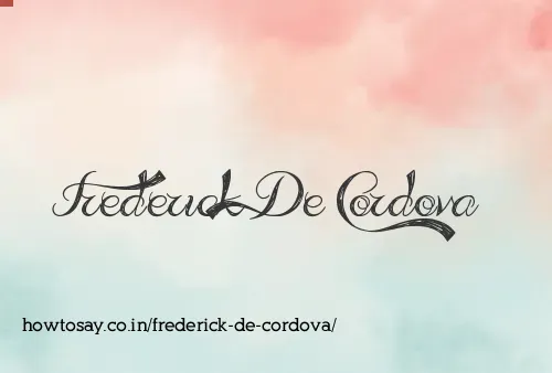 Frederick De Cordova