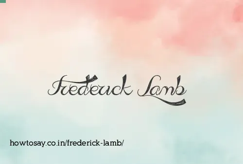 Frederick Lamb