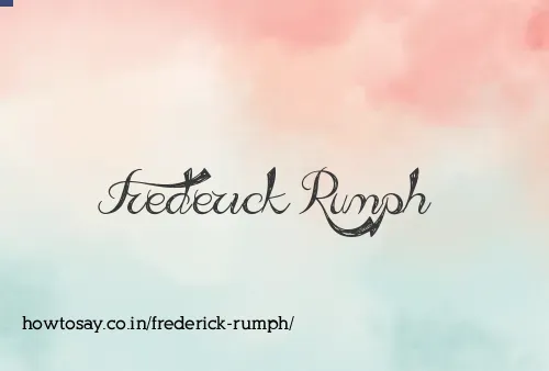 Frederick Rumph
