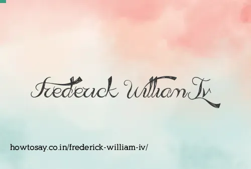 Frederick William Iv