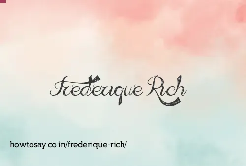 Frederique Rich