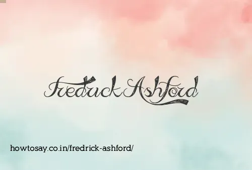 Fredrick Ashford