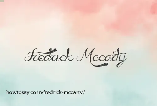 Fredrick Mccarty