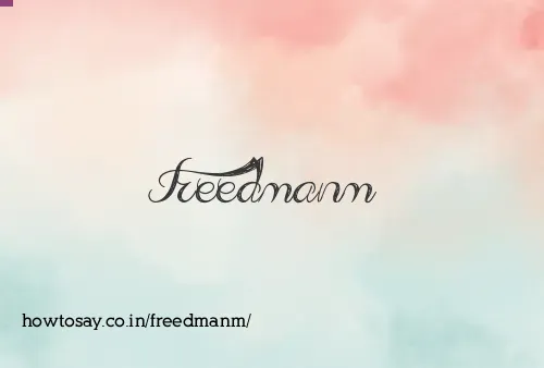 Freedmanm