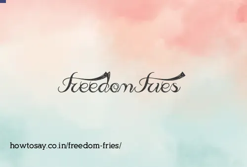 Freedom Fries