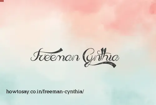 Freeman Cynthia