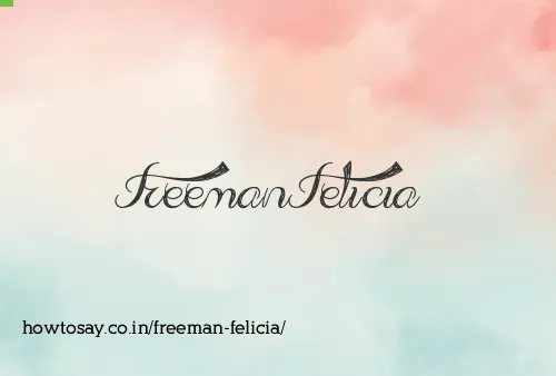 Freeman Felicia